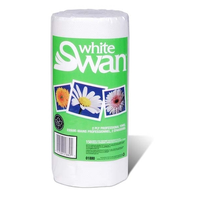 Essuie-Mains White Swan 2 épaisseurs, 210 Feuilles