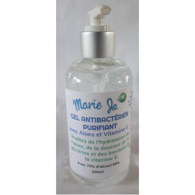 Gel Antibactérien Purifiant Avec Aloès et Vitamine E Marie Jo 250ml