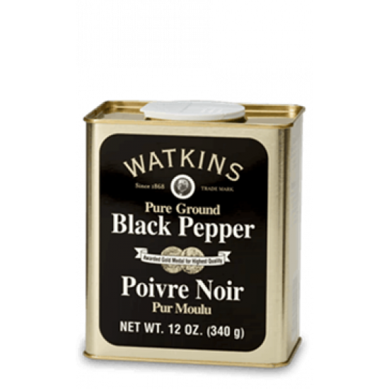 Poivre Noir Moulu Pur - Petit Étain Watkins 340g