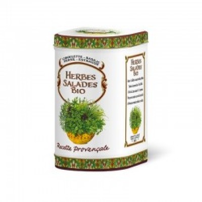 Herbes Spécial Salades Bio Boîte Métal de Luxe 40g