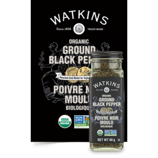 Black Pepper Pure ground Watkins 80g