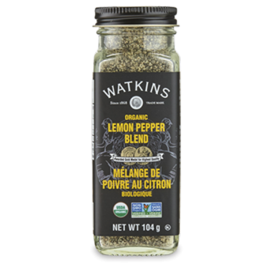 Organic Lemon Pepper Blend Watkins 104g